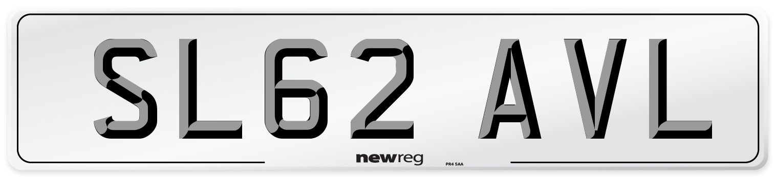 SL62 AVL Number Plate from New Reg